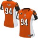 Women Nike Cincinnati Bengals &94 Domata Peko Elite Orange Alternate C Patch NFL Jersey