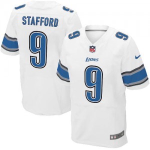Hommes Nike Detroit Lions # 9 Matthew Stafford Élite blanc NFL Maillot Magasin