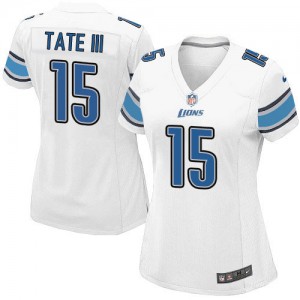 Femmes Nike Detroit Lions # 15 or Tate III Élite blanc NFL Maillot Magasin