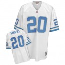 Mitchell And Ness Detroit Lions &20 Barry Sanders White Authentic Throwback NFL Jersey