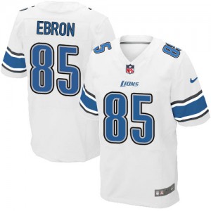 Hommes Nike Detroit Lions # 85 Eric Ebron Élite blanc NFL Maillot Magasin