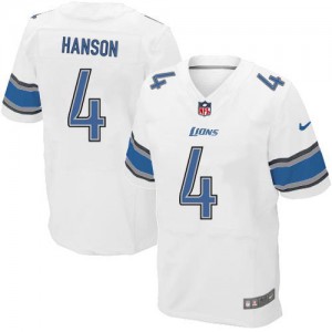Hommes Nike Detroit Lions # 4 Jason Hanson Élite blanc NFL Maillot Magasin