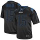Men Nike Detroit Lions &15 Golden Tate III Elite Lights Out Black NFL Jersey