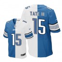 Men Nike Detroit Lions &15 Golden Tate III Elite Team/Road Two Tone NFL Jersey
