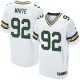Men Nike Green Bay Packers &92 Reggie White Elite White NFL Jersey