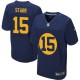 Hommes Nike Packers de verte Bay # 15 Bart Starr élite Navy bleu alternent NFL Maillot Magasin