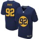 Hommes Nike Packers de verte Bay # 92 Reggie Blanc Élite Navy Bleu alternent NFL Maillot Magasin