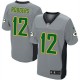 Men Nike Green Bay Packers &12 Aaron Rodgers Elite Grey Shadow NFL Jersey