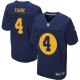 Men Nike Green Bay Packers &4 Brett Favre Elite Navy Blue Alternate NFL Jersey