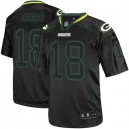 Men Nike Green Bay Packers &18 Randall Cobb Elite Lights Out Black NFL Jersey