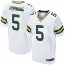Men Nike Green Bay Packers &5 Paul Hornung Elite White NFL Jersey