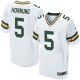 Men Nike Green Bay Packers &5 Paul Hornung Elite White NFL Jersey