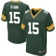 Men Nike Green Bay Packers &15 Bart Starr Elite Green Team Color NFL Jersey