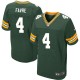 Men Nike Green Bay Packers &4 Brett Favre Elite Green Team Color NFL Jersey