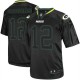Men Nike Green Bay Packers &12 Aaron Rodgers Elite Lights Out Black NFL Jersey