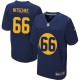 Men Nike Green Bay Packers &66 Ray Nitschke Elite Navy Blue Alternate NFL Jersey