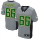 Men Nike Green Bay Packers &66 Ray Nitschke Elite Grey Shadow NFL Jersey