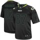 Men Nike Green Bay Packers &87 Jordy Nelson Elite Lights Out Black NFL Jersey