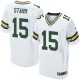 Men Nike Green Bay Packers &15 Bart Starr Elite White NFL Jersey