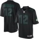 Men Nike Green Bay Packers &12 Aaron Rodgers Elite Black Impact NFL Jersey