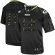 Men Nike Green Bay Packers &12 Aaron Rodgers Elite New Lights Out Black NFL Jersey