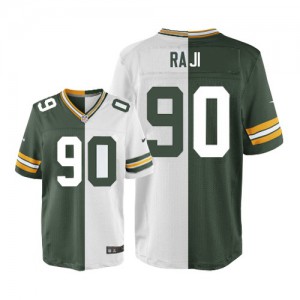 Hommes Nike Packers de verte Bay # 90 B.J. Raji élite Team/route deux tonnes NFL Maillot Magasin