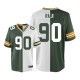 Men Nike Green Bay Packers &90 B.J. Raji Elite Team/Road Two Tone NFL Jersey