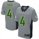 Men Nike Green Bay Packers &4 Brett Favre Elite Grey Shadow NFL Jersey