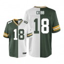 Men Nike Green Bay Packers &18 Randall Cobb Elite Team/Road Two Tone NFL Jersey