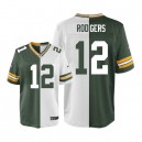 Men Nike Green Bay Packers &12 Aaron Rodgers Elite Team/Road Two Tone NFL Jersey