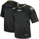 Men Nike Green Bay Packers &15 Bart Starr Elite Lights Out Black NFL Jersey
