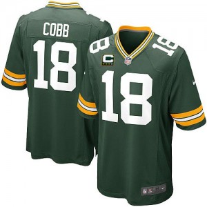Packers de verte Bay jeunesse Nike # 18 Randall Cobb élite équipe verte couleur C Patch NFL Maillot Magasin
