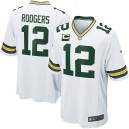 Youth Nike Green Bay Packers &12 Aaron Rodgers Elite White C Patch NFL Jersey