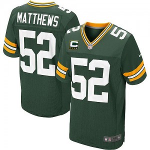 Hommes Nike Packers de verte Bay # 52 Clay Matthews élite équipe verte couleur C Patch NFL Maillot Magasin Hommes Nike Packers de verte Bay # 52 Clay Matthews élite équipe verte couleur C Patch NFL Maillot Magasin