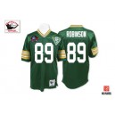 Mitchell And Ness Green Bay Packers &89 Dave Robinson Green Team Color 75TH Hall of Famers Premier EQT Throwback NFL Jersey