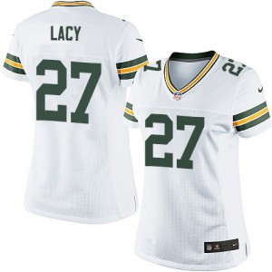Femmes Nike Packers de verte Bay # 27 Eddie Lacy Élite blanc NFL Maillot Magasin