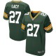 Men Nike Green Bay Packers &27 Eddie Lacy Elite Green Team Color NFL Jersey
