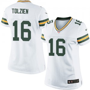 Femmes Nike Packers de verte Bay # 16 Scott Tolzien Élite blanc NFL Maillot Magasin