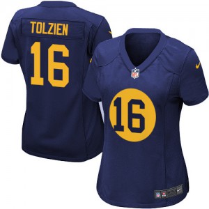 Femmes Nike Packers de verte Bay # 16 Scott Tolzien Élite Navy bleu alternent NFL Maillot Magasin Femmes Nike Packers de verte Bay # 16 Scott Tolzien Élite Navy bleu alternent NFL Maillot Magasin