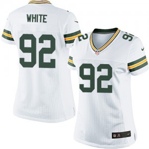 Femmes Nike Packers de verte Bay # 92 Reggie Blanc Élite blanc NFL Maillot Magasin