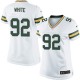 Women Nike Green Bay Packers &92 Reggie White Elite White NFL Jersey