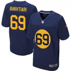 Hommes Nike Packers de verte Bay # 69 David Bakhtiari Élite Navy bleu alternent NFL Maillot Magasin