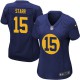 Women Nike Green Bay Packers &15 Bart Starr Elite Navy Blue Alternate NFL Jersey