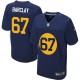 Men Nike Green Bay Packers &67 Don Barclay Elite Navy Blue Alternate NFL Jersey