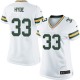 Women Nike Green Bay Packers &33 Micah Hyde Elite White NFL Jersey