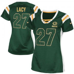Femmes Nike Packers de verte Bay # 27 Eddie dentelle vert d'élite lui projet Shimmer NFL Maillot Magasin