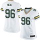 Women Nike Green Bay Packers &96 Mike Neal Elite White NFL Jersey