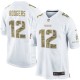 Men Nike Green Bay Packers &12 Aaron Rodgers Elite White Salute to Service NFL Jersey