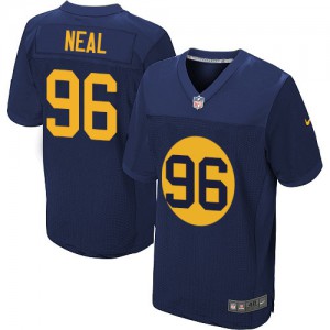 Hommes Nike Packers de verte Bay # 96 Mike Neal Élite Navy bleu alternent NFL Maillot Magasin