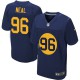Men Nike Green Bay Packers &96 Mike Neal Elite Navy Blue Alternate NFL Jersey